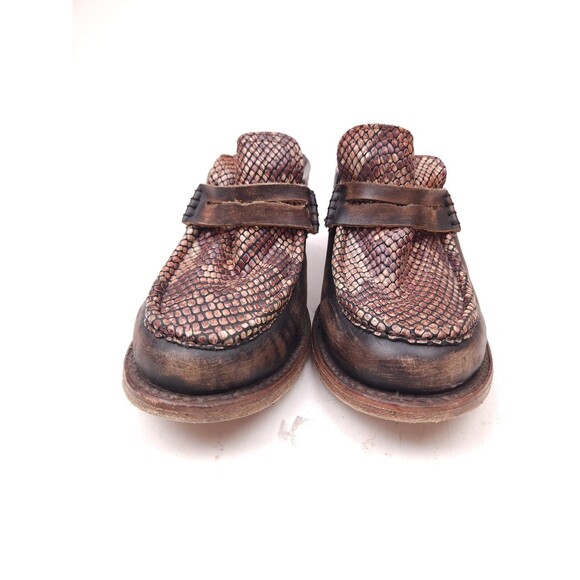 Freebird Collins Brown Multi Lizard Mule Penny Loafers Size 8 $245 - Picture 6 of 10